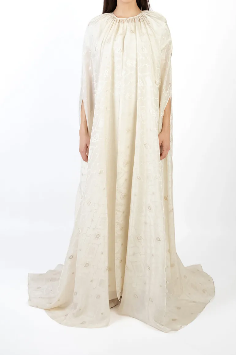 Dresses<CULT MIA CAPE DRESS IN Light Gold