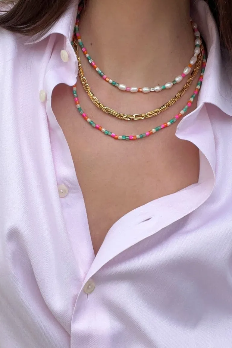 Necklaces<CULT MIA CAPRI SHELL BEAD NECKLACE Multicolor