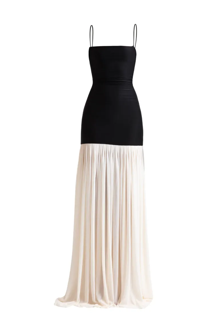 Dresses<CULT MIA CARA MAXI DRESS Black and White