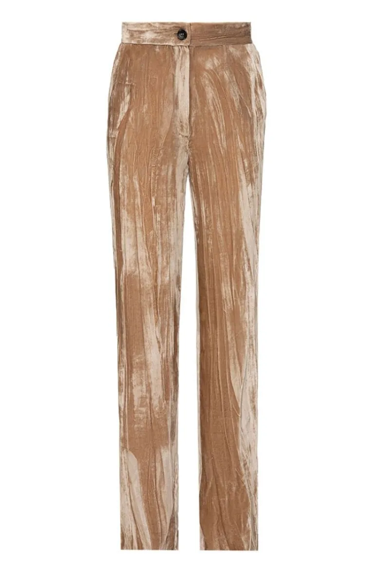 Pants<CULT MIA SILK VELVET PANTS Caramel
