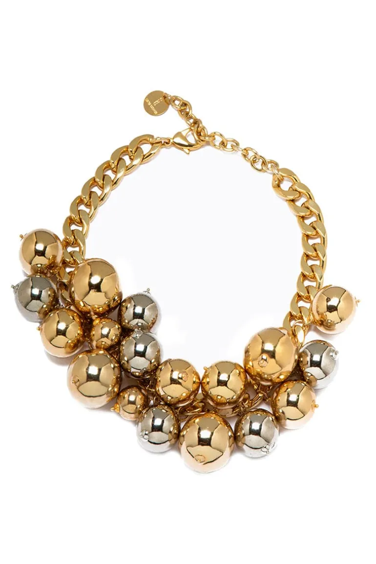 Necklaces<CULT MIA CAREMEN MIRANDA GOLD BAUBLE NECKLACE Gold/Silver