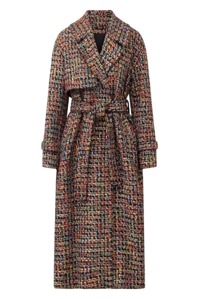 Coats<CULT MIA CAROLINE SEVEN COLORS TRENCH OVERCOAT Multicolor