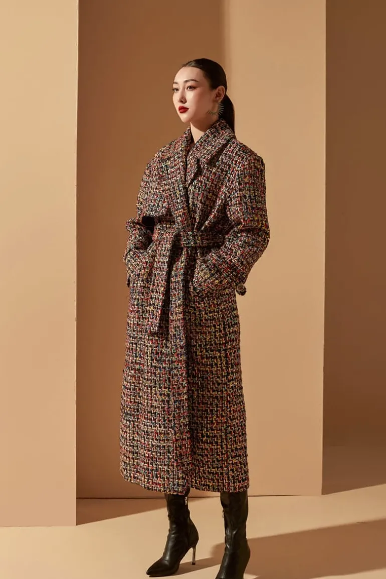 Coats<CULT MIA CAROLINE SEVEN COLORS TRENCH OVERCOAT Multicolor