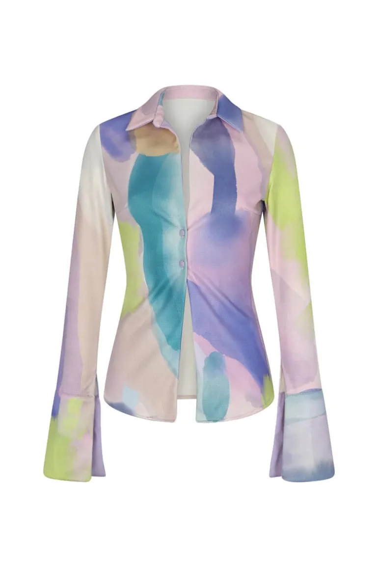 Tops<CULT MIA CASCADA SHIRT Giardinio Print