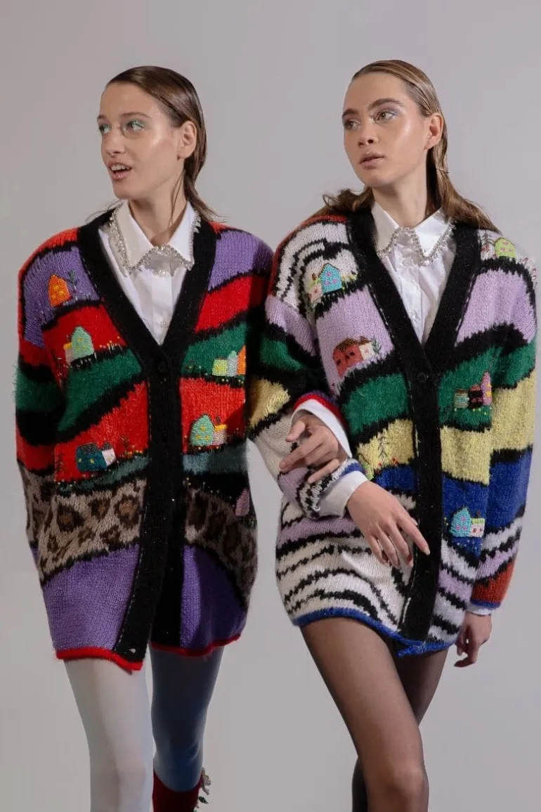 Knitwear<CULT MIA CASETTY OVERSIZED CARDIGAN Multicolor