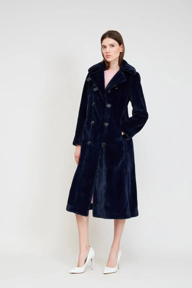 Coats<CULT MIA CATHERINE REVERSIBLE COAT Navy