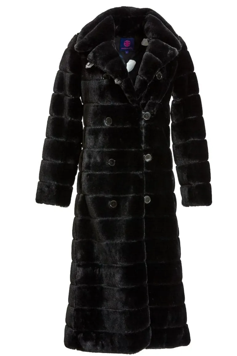 Coats<CULT MIA CATHERINE RAYÉ COAT Noir
