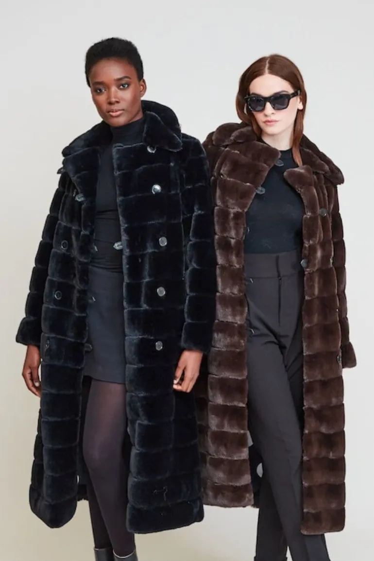 Coats<CULT MIA CATHERINE RAYÉ COAT Noir