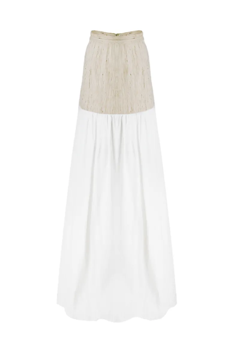 Skirts<CULT MIA CAÑUELA MAXI SKIRT White, Natural.