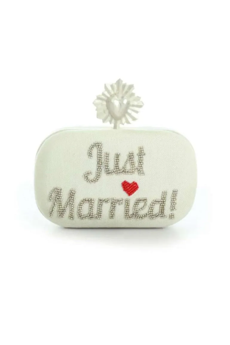 Clutch Bags<CULT MIA CELESTE JUST MARRIED IVORY BOX