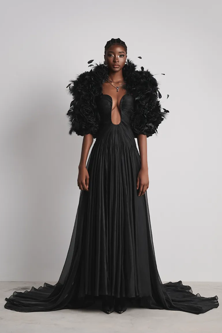 Dresses | Gowns<CULT MIA CELESTIAL WHISPER GOWN IN Black