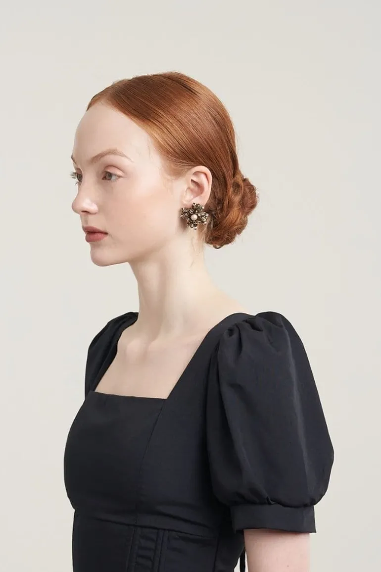 Earrings<CULT MIA CELLIE SWAROVSKI PEARLS AND CRYSTAL EARRINGS Gold