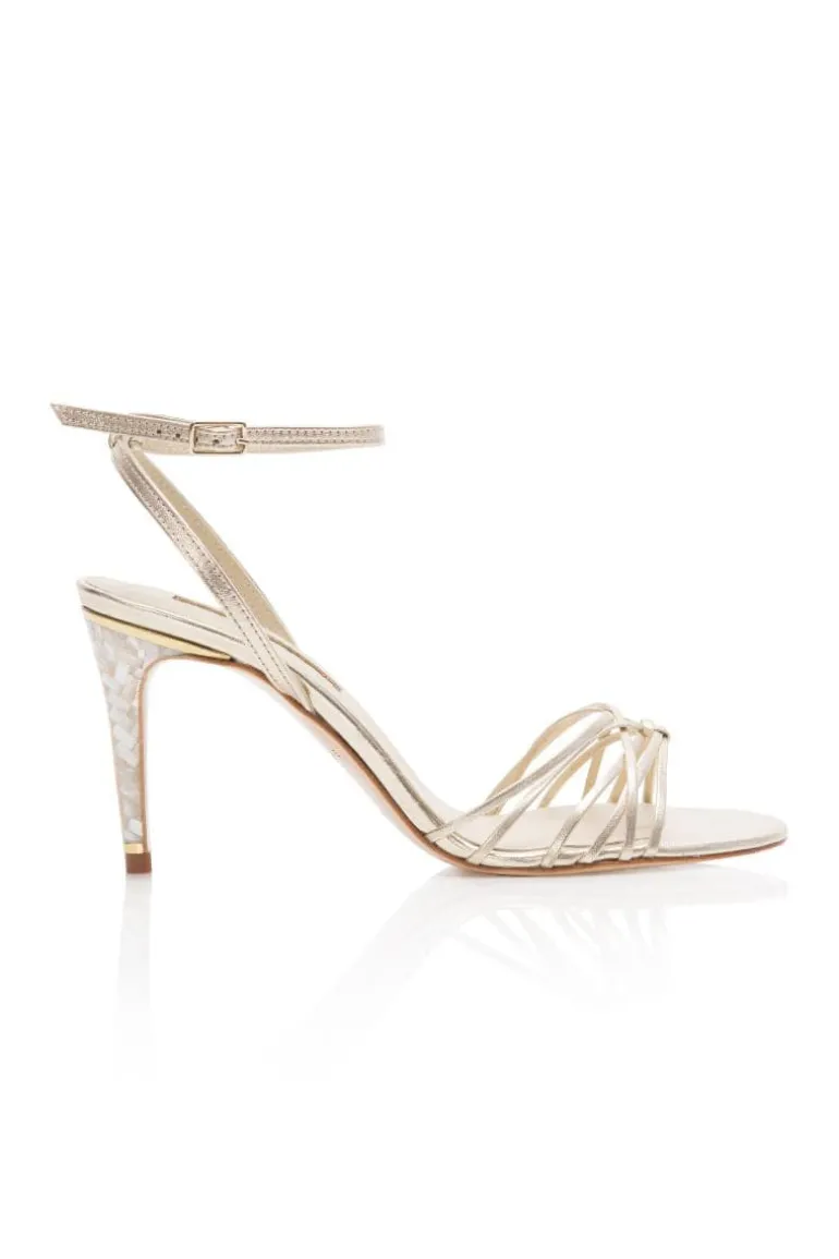 Heels<CULT MIA BELLA LEATHER HEELS Champagne