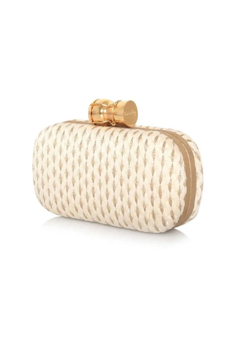 Clutch Bags<CULT MIA CHAMPAGNE GOLD WHITE BOX