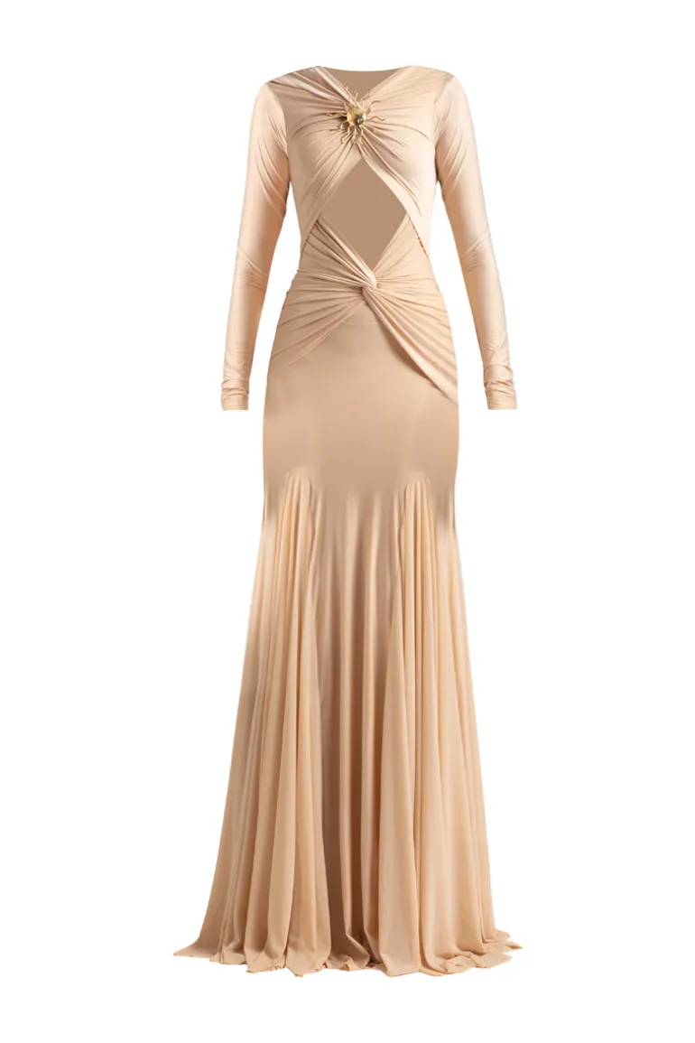 Dresses | Gowns<CULT MIA CHANTAL GOWN Wheat Beige