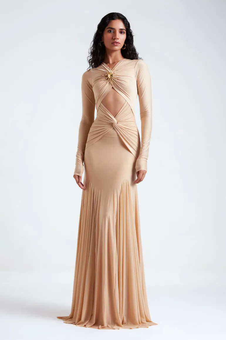 Dresses | Gowns<CULT MIA CHANTAL GOWN Wheat Beige
