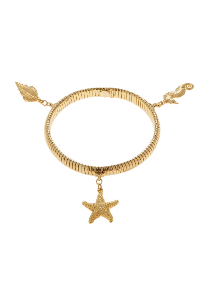 Bracelets<CULT MIA CHARA BRACELET Gold & Coral