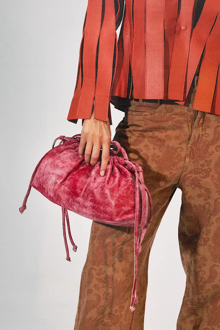 Clutch Bags<CULT MIA CHARLIE LEATHER BAG IN Washed Red