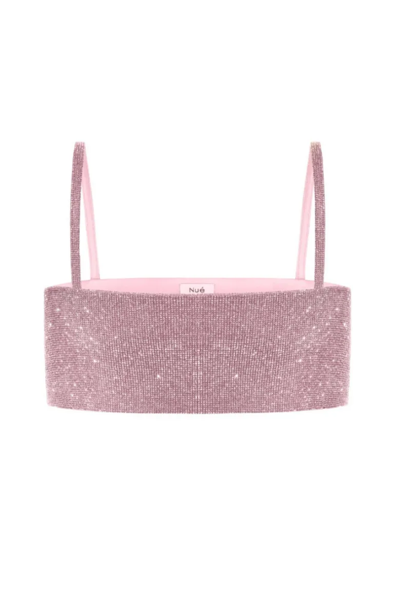 Tops<CULT MIA CHARLOTTE ROSE QUARTZ CRYSTAL TOP Blossom Pink