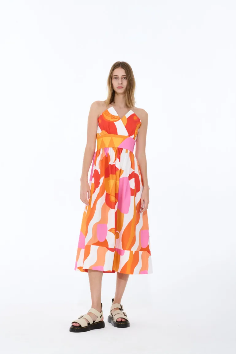 Dresses<CULT MIA CHARRO MIDI DRESS IN PRINT Marea Roja