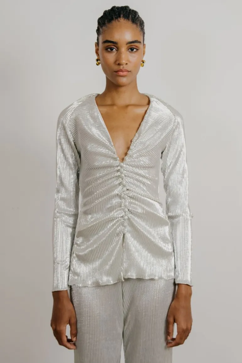 Tops<CULT MIA CHAVON TOP Black, Silver