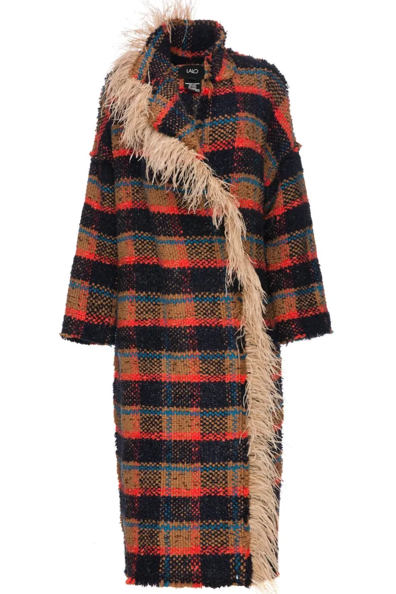Coats<CULT MIA CHECKED OVERSIZE WOOL AND MOHAIR-BLEND COAT