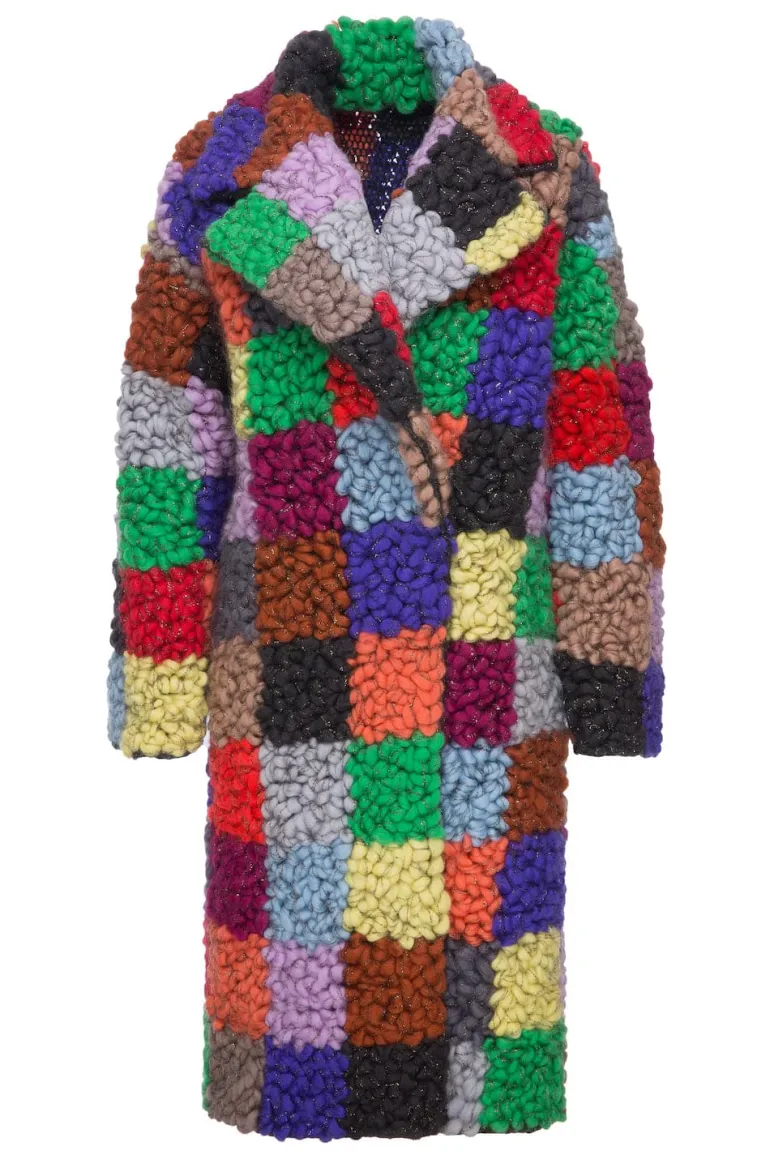 Coats<CULT MIA CHECKED OVERSIZED WOOL COAT