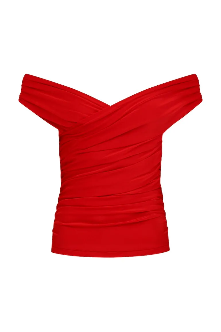 Tops<CULT MIA CHERI BLOUSE IN Red