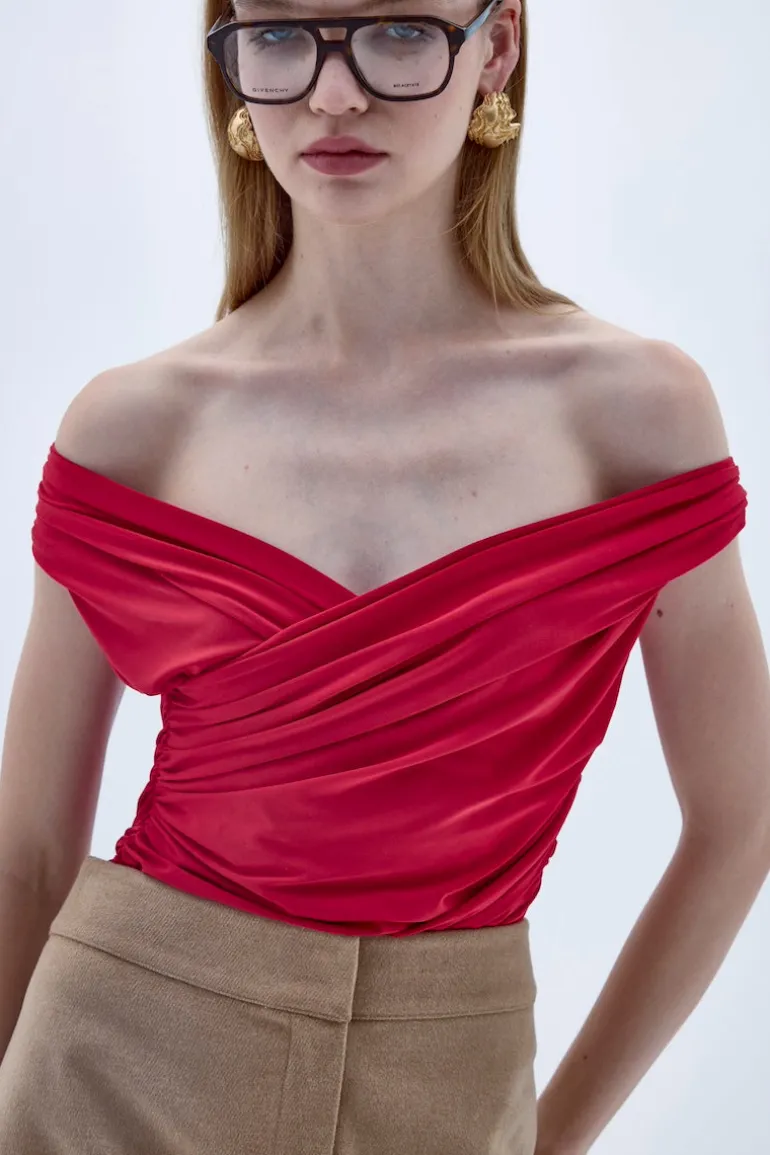 Tops<CULT MIA CHERI BLOUSE IN Red