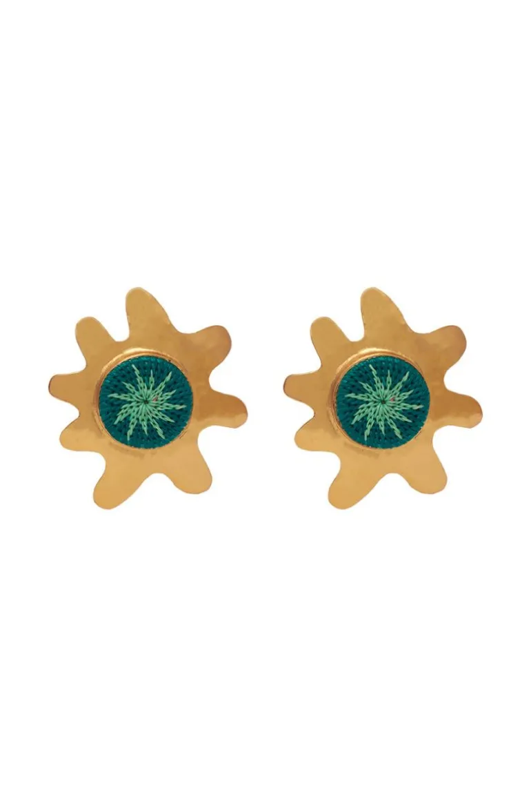 Earrings<CULT MIA CHIARA FORSET GREEN EARRINGS Forest Green, Mint