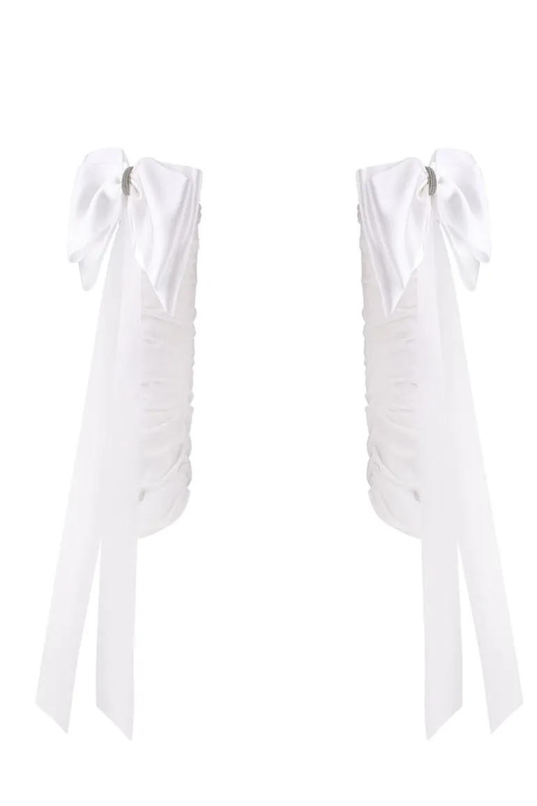 Gloves & Mittens<CULT MIA CHIFFON SLEEVES WITH BOWS White