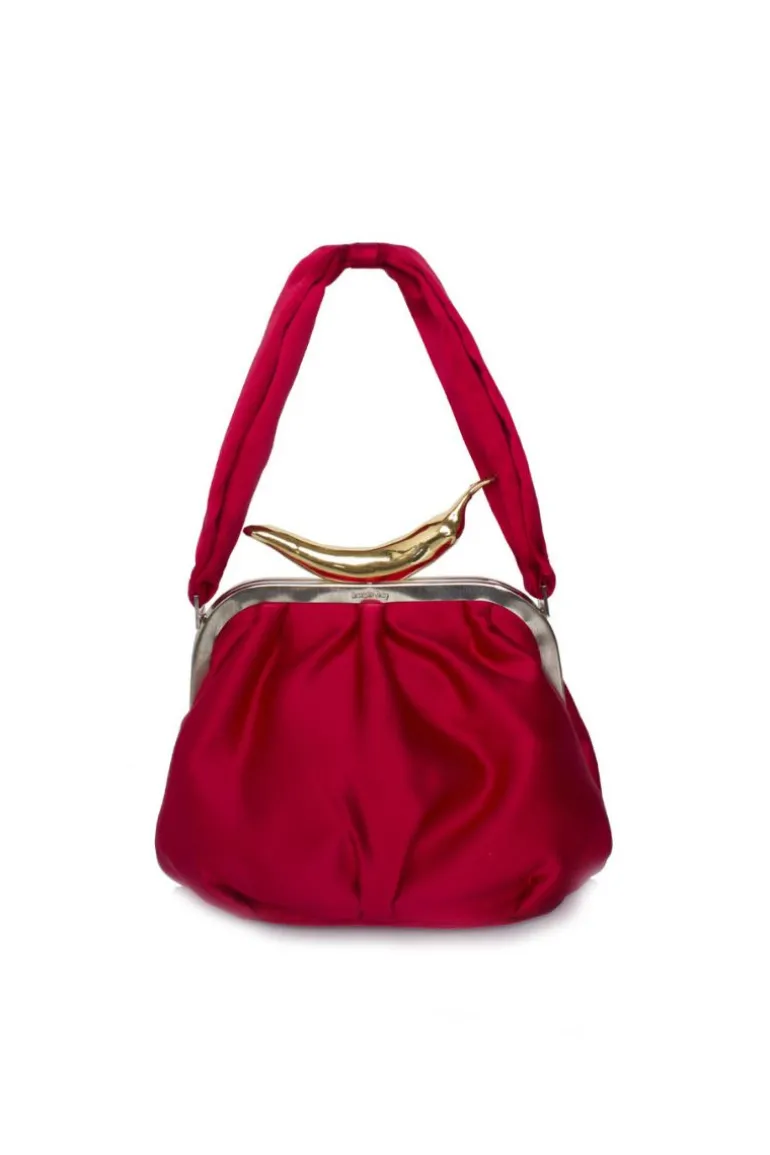Shoulder Bags<CULT MIA CHILI ON BELLA SHOULDER BAG Red