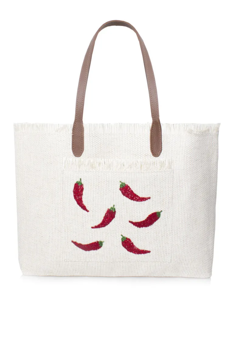 Shoulder Bags<CULT MIA CHILLI ON TRAVEL BAG White