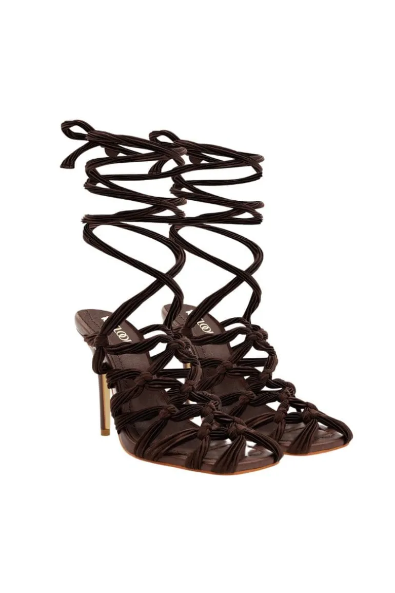 Sandals<CULT MIA 10TH FLOOR MANHATTAN SANDAL Chocolate