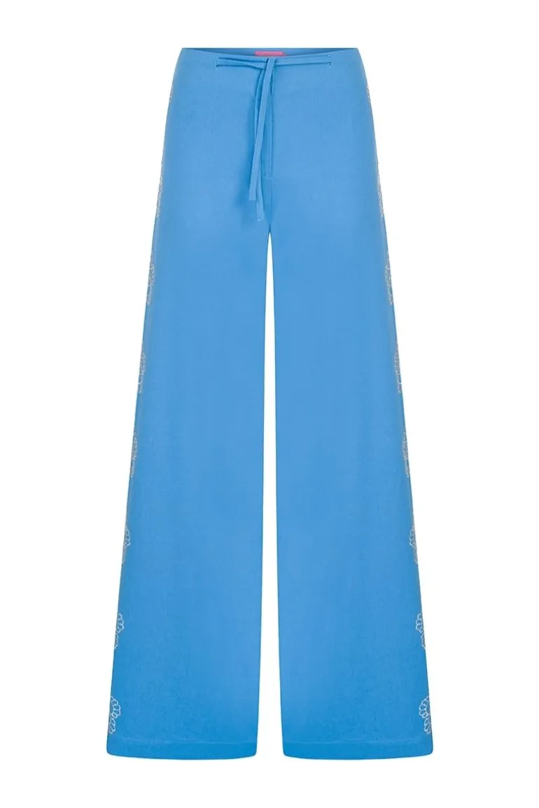 Pants<CULT MIA CHRYSANTHEMUM WIDE LEG PANTS Blue