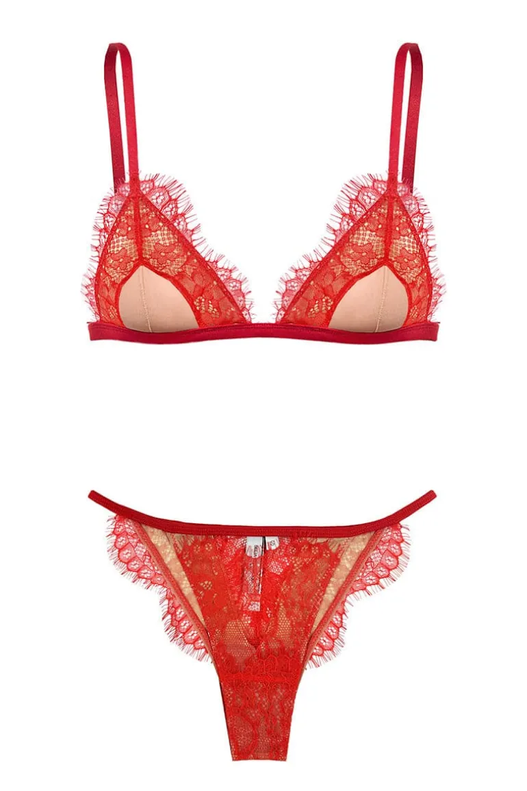 Lingerie<CULT MIA CLARA BRA AND CLARA BRAZILIAN BRIEF Red