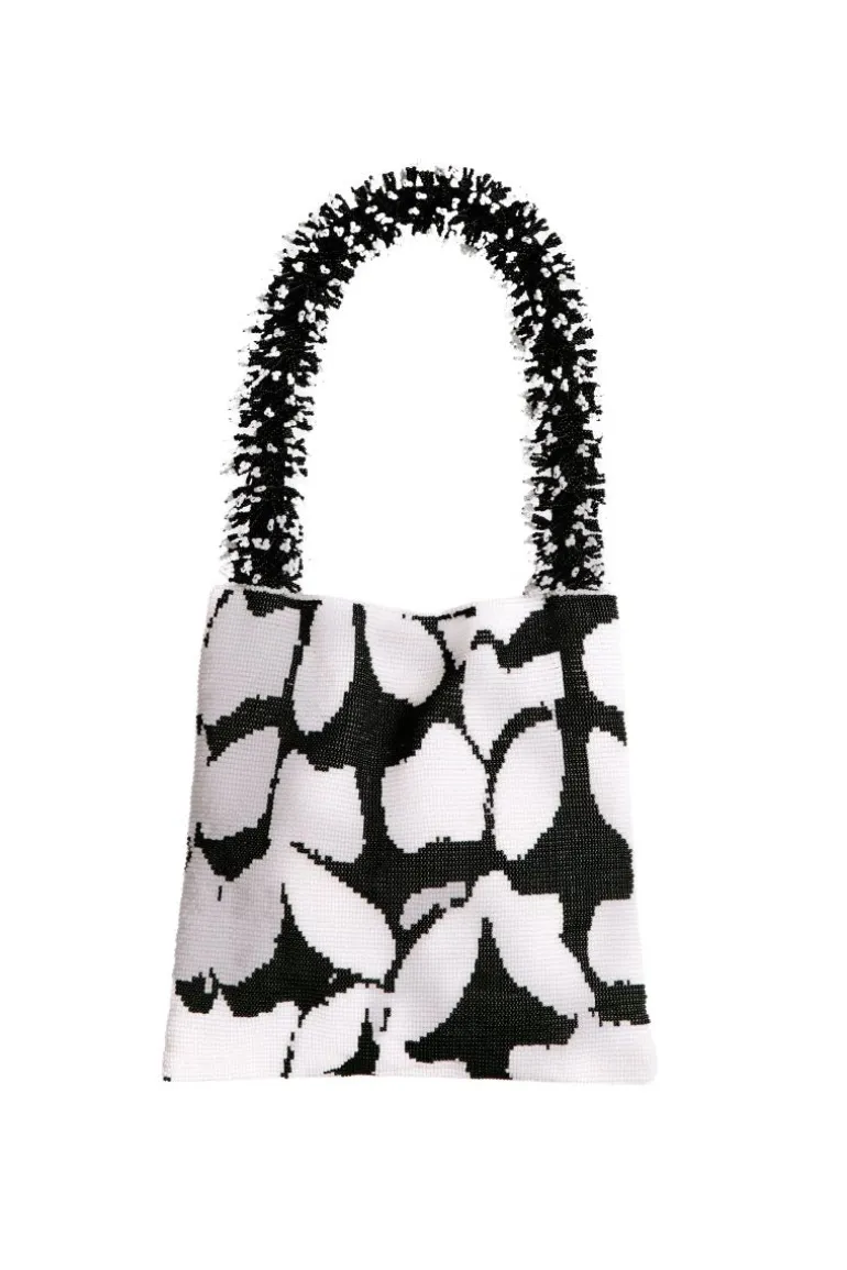 Shoulder Bags<CULT MIA CLASH OF PRINTS IN BLACK AND WHITE Black & White
