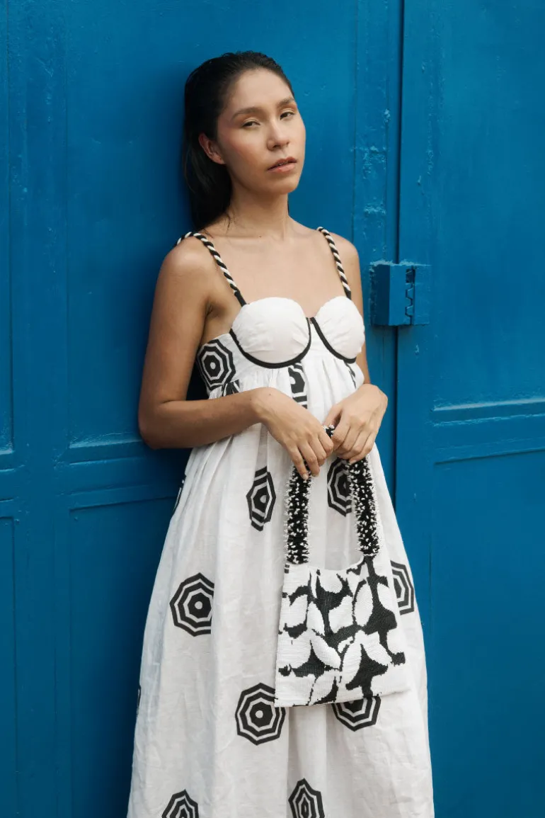 Shoulder Bags<CULT MIA CLASH OF PRINTS IN BLACK AND WHITE Black & White