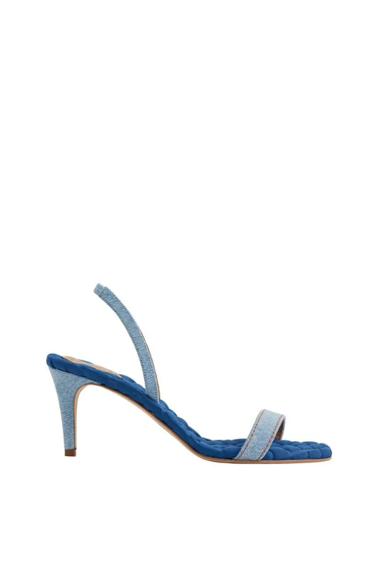Sandals<CULT MIA CLAUDIA SLINGBACK SANDALS Blue Denim