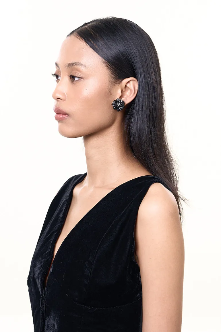 Earrings<CULT MIA CLEORA IN BLACK EARRINGS Grey, Black
