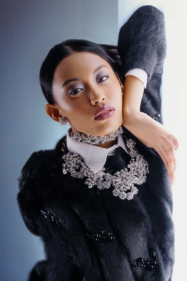 Earrings<CULT MIA CLEORA IN SILVER EARRINGS White, Silver