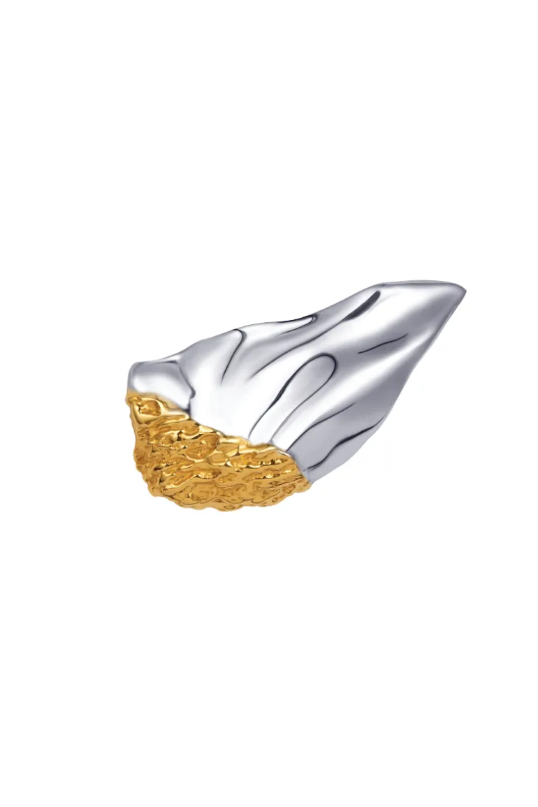 Earrings<CULT MIA CLIFF SILVER AND GOLD EARRING Silver & Gold