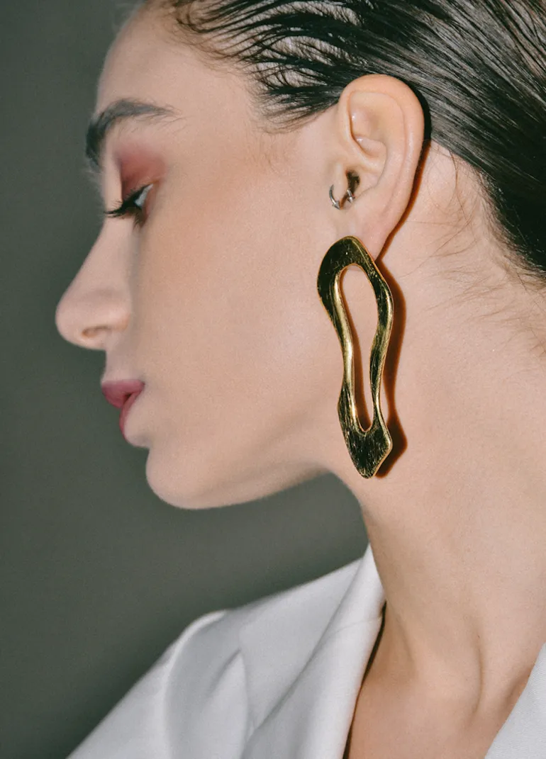 Earrings<CULT MIA CLOUD EARRINGS Gold-plated
