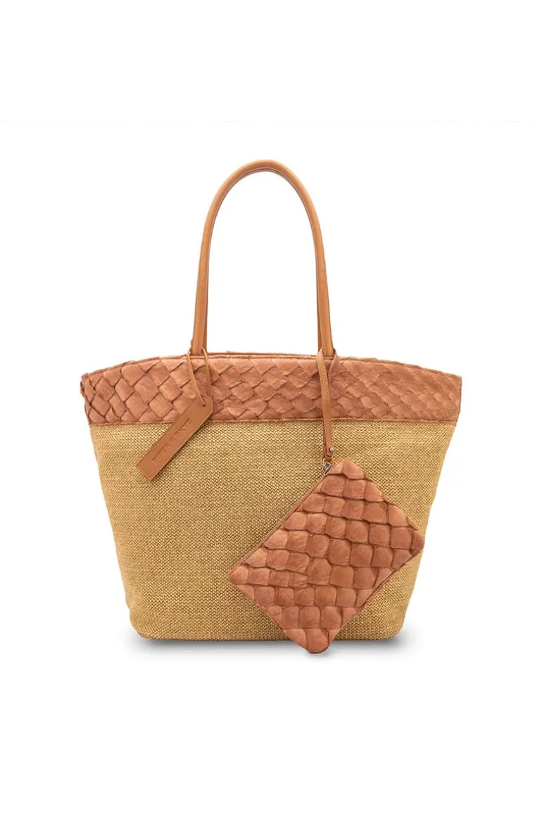 Shoulder Bags<CULT MIA RIO RAFFIA SHOULDER BAG Cognac