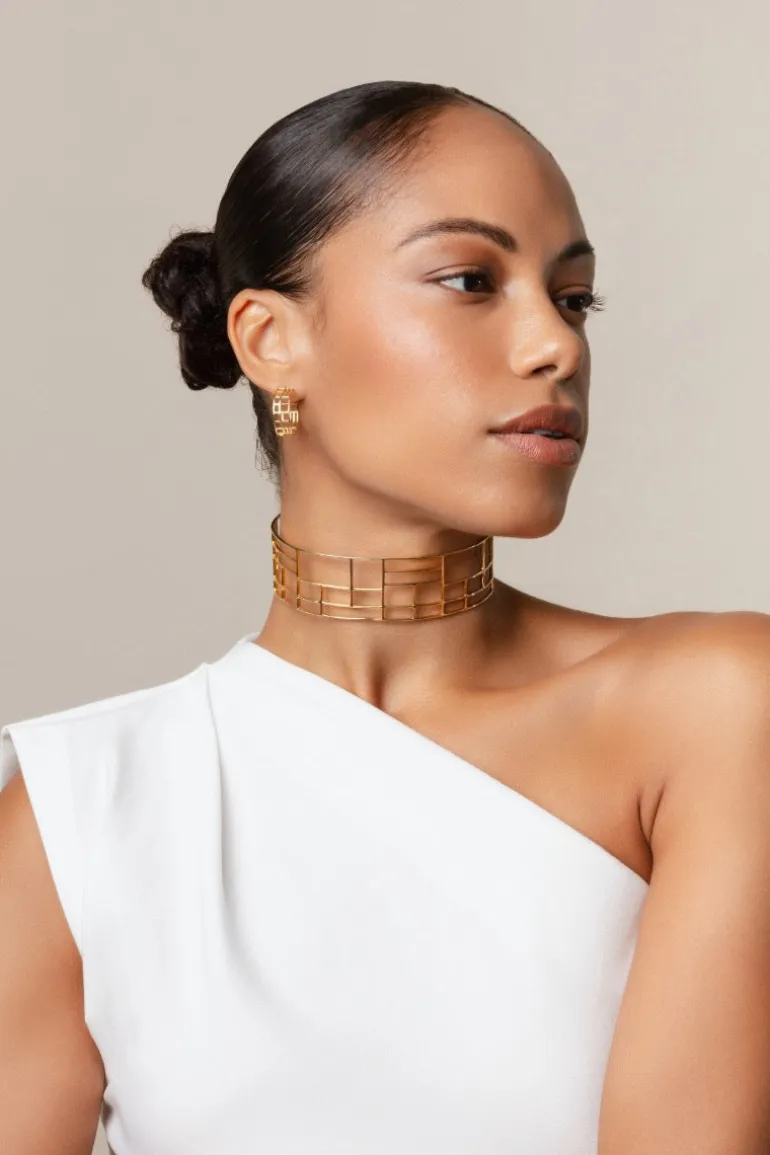 Earrings<CULT MIA COLOSSEO YELLOW VERMEIL MINI EARRINGS Gold