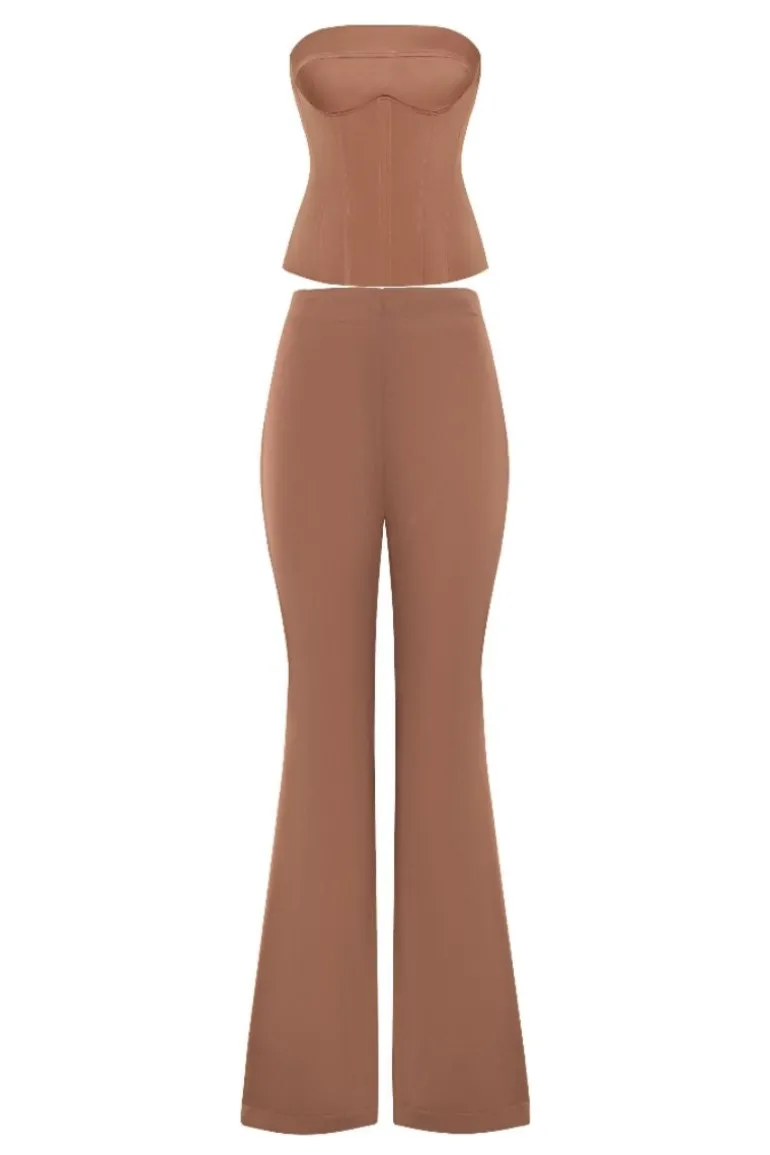 Outfit Sets<CULT MIA SILKY TOP AND PANTS SET Coral Orange