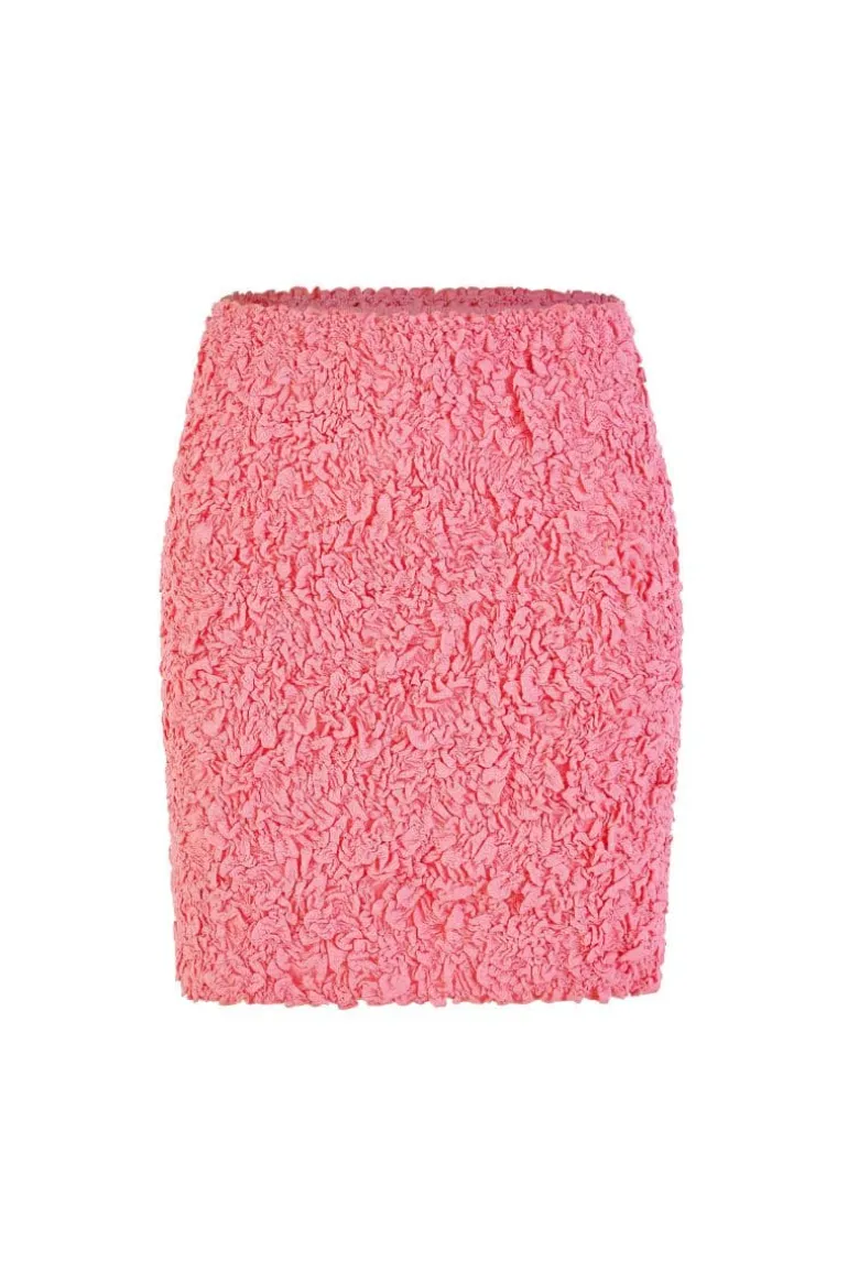 Skirts<CULT MIA SMOCKED MINI SKIRT Coral