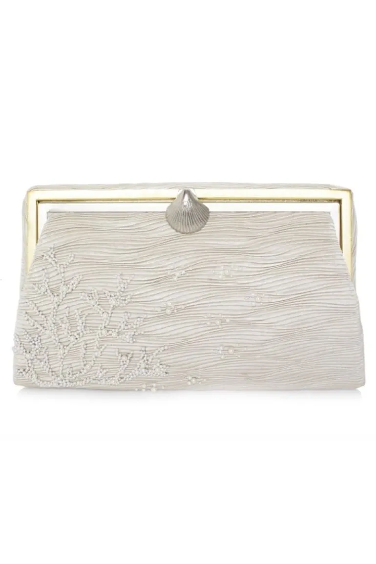 Clutch Bags<CULT MIA CORAL WAVES GRACE CLUTCH Silver