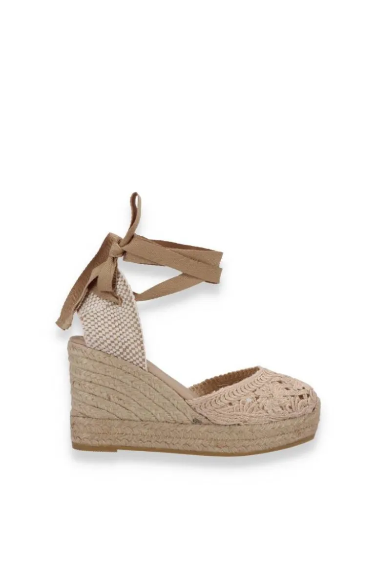 Heels<CULT MIA CORDELIA CROCHET CREAM ESPADRILLES