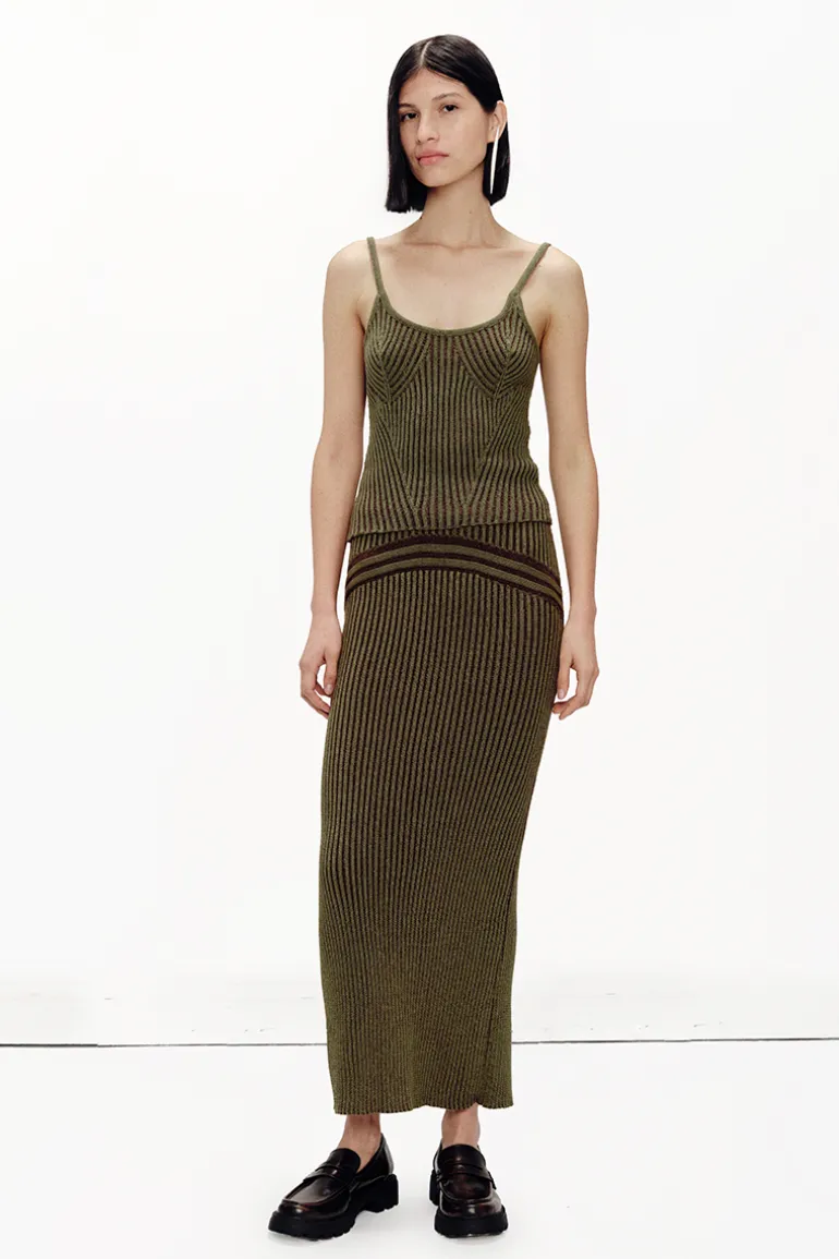 Skirts<CULT MIA CORRIENTE BROWN SKIRT Green